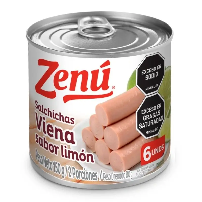 Salchicha Zenu x 150g Viena Limon