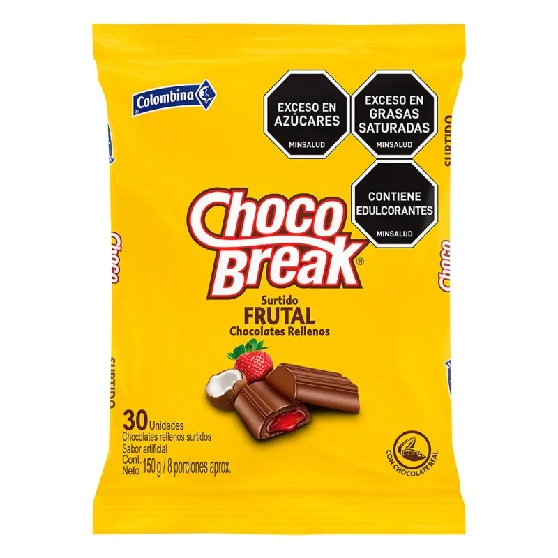 Chocolatina Chocobreak X30unidades Tradicional 150g