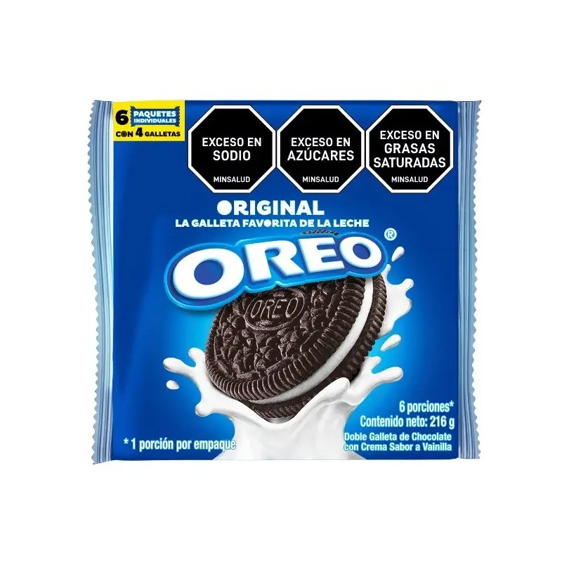 Galleta Oreo x 216g Orginal 6und