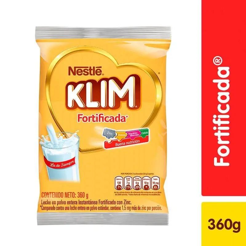 Leche Klim x 360g Fortificada Instantanea