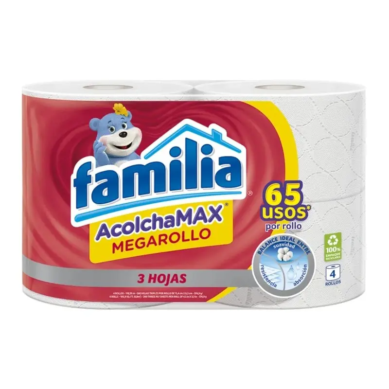 Papel Higienico Familia x4und Acolchado Max Megarollo