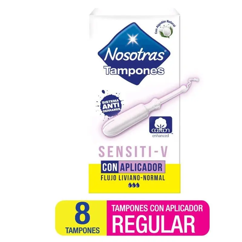 Tampones Nosotras x8und Con Aplicador Regular Sensitive